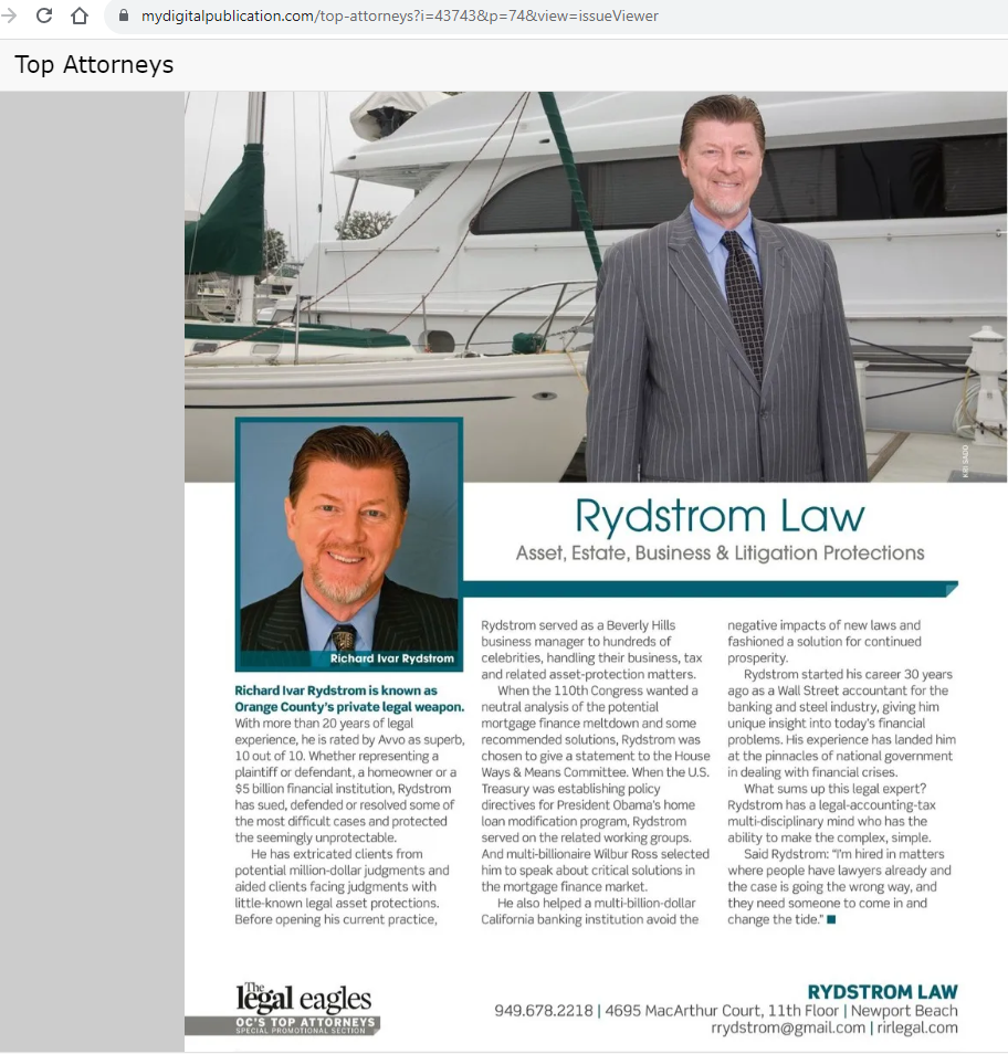 Rich Rydstrom Business Management